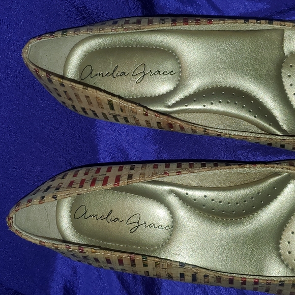 Amelia Grace cork 2" heels pumps 6.5 - Picture 4 of 9